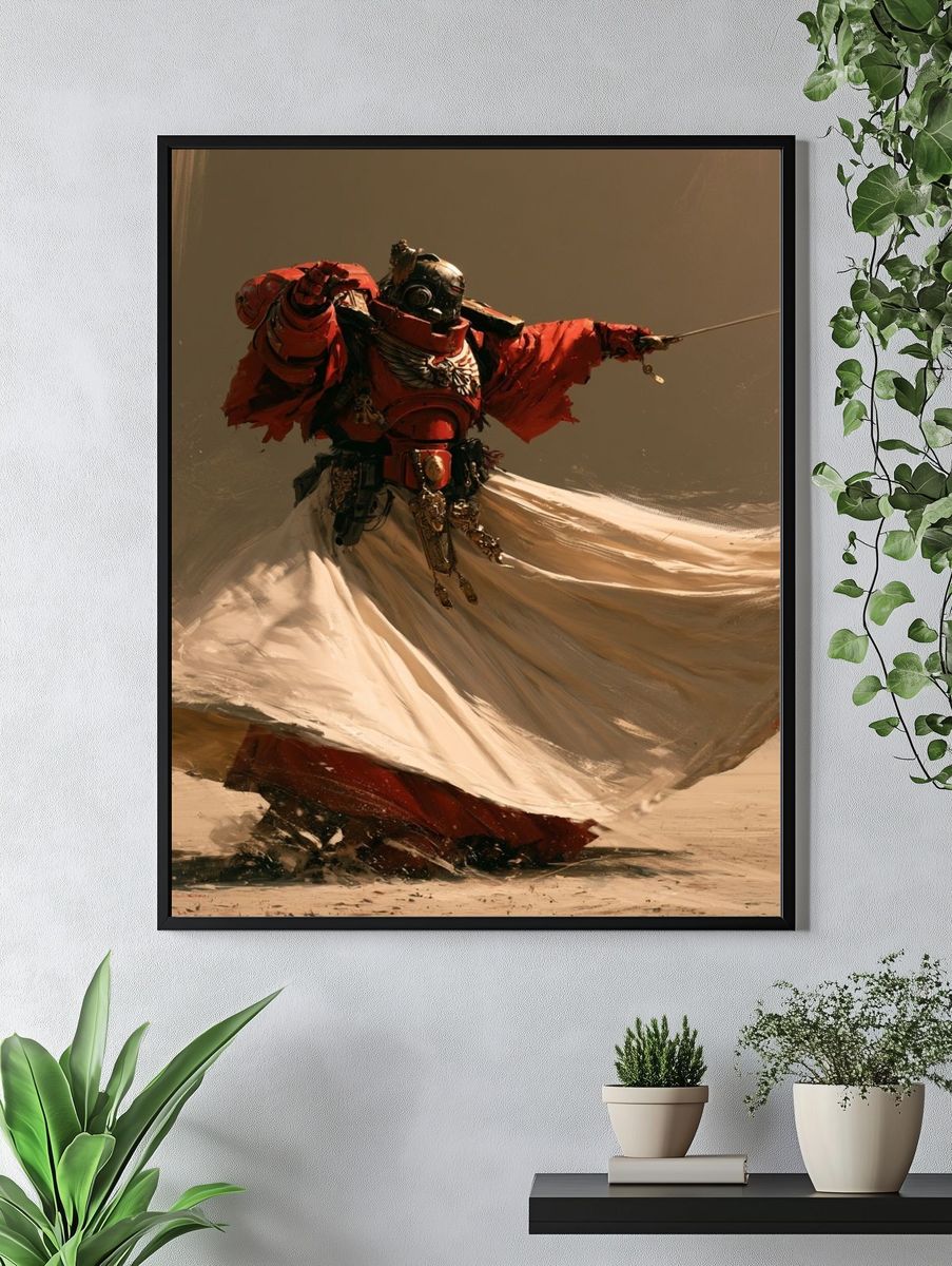 Armored Duelist Digital Art Print. — room view 4