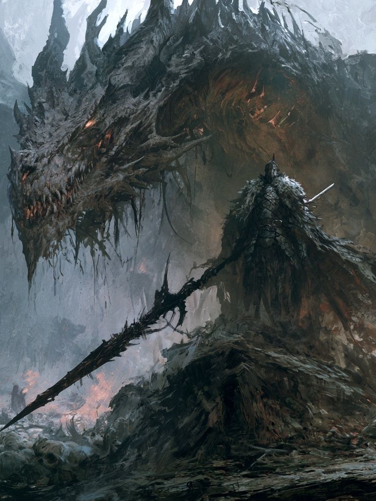 Dragon Knight Fantasy Print. poster detail