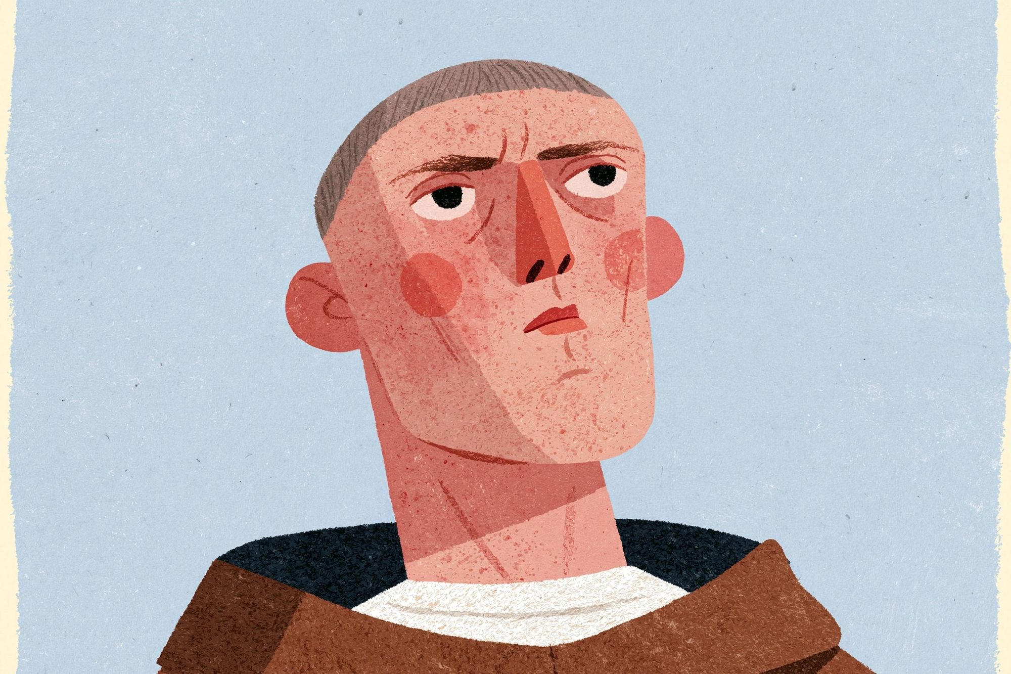 Thoughtful Portrait Illustration Poster. poster — illustration art