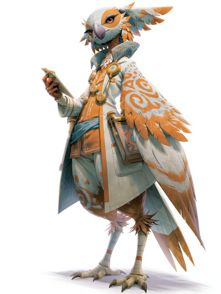 Owl Character Digital Art Poster. poster detail