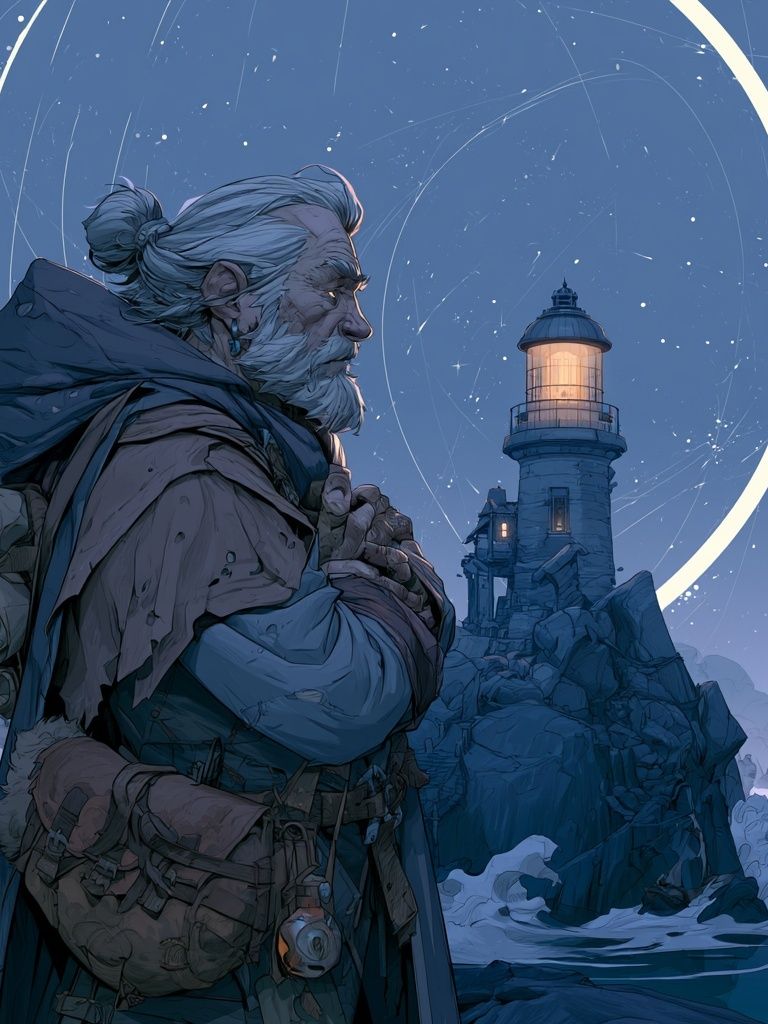 Lighthouse Guardian Digital Art Poster. poster — illustration art