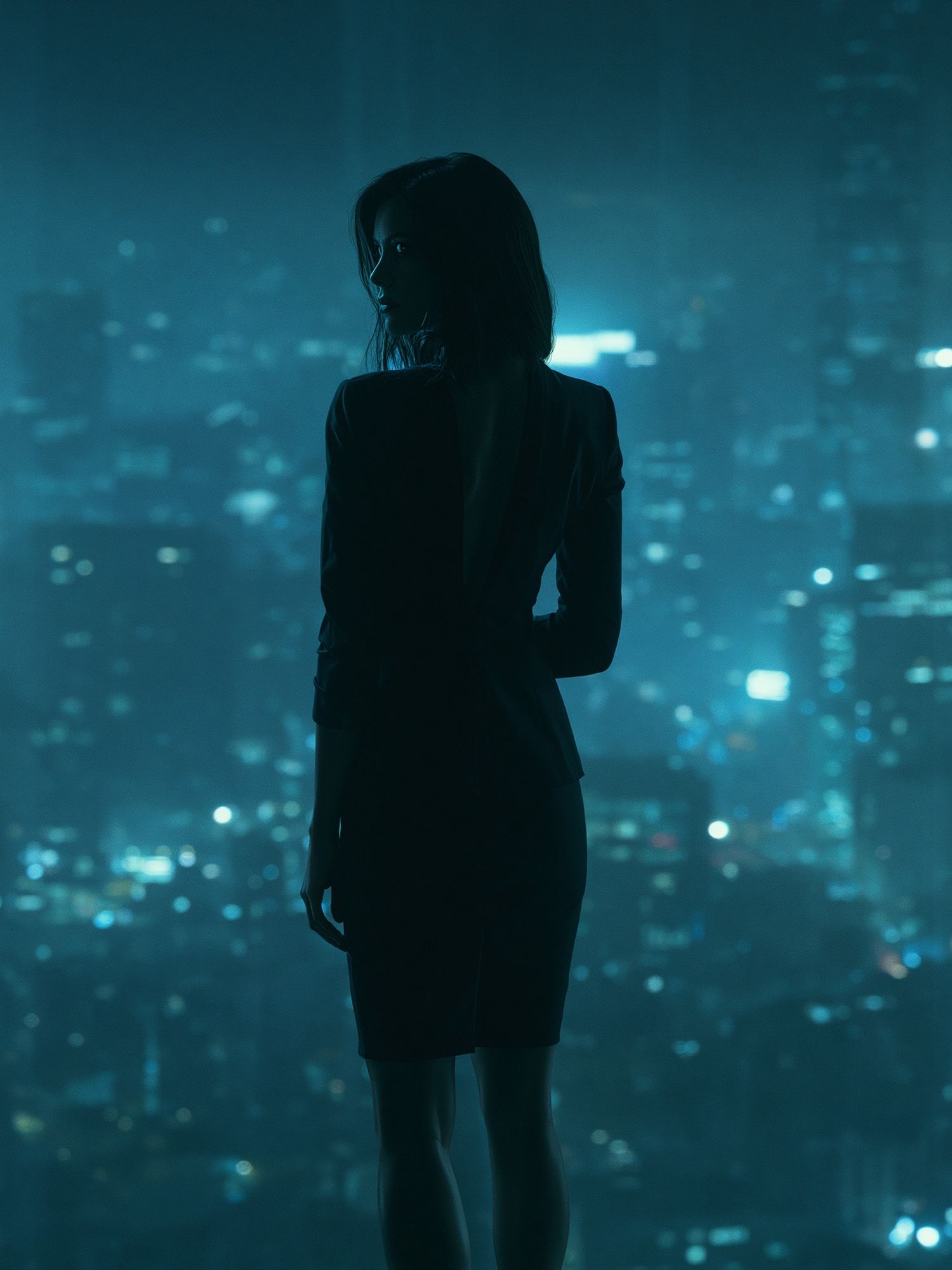 City Silhouette Portrait Print. poster detail