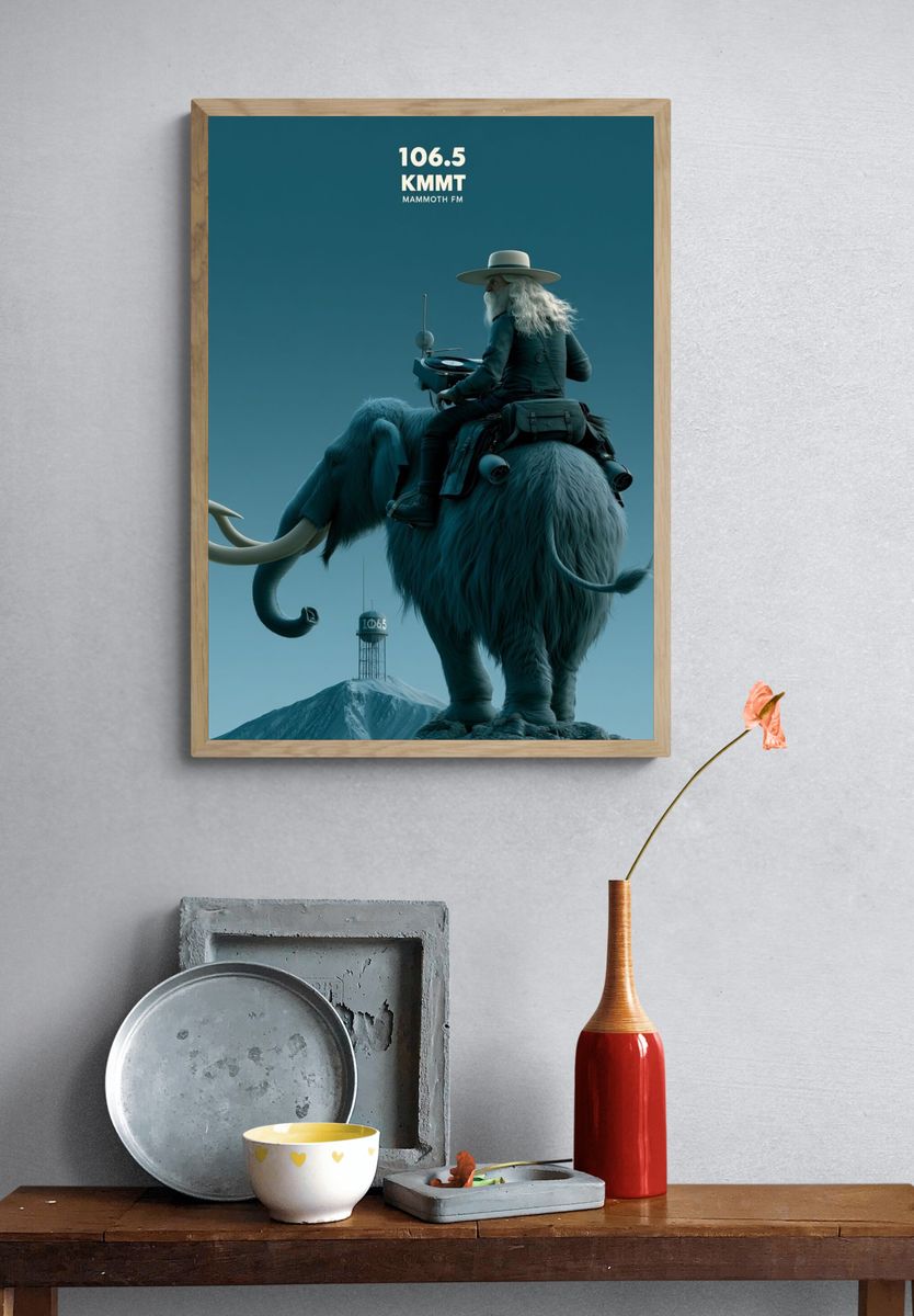 Mammoth FM Surreal Illustration Poster. — room view 3