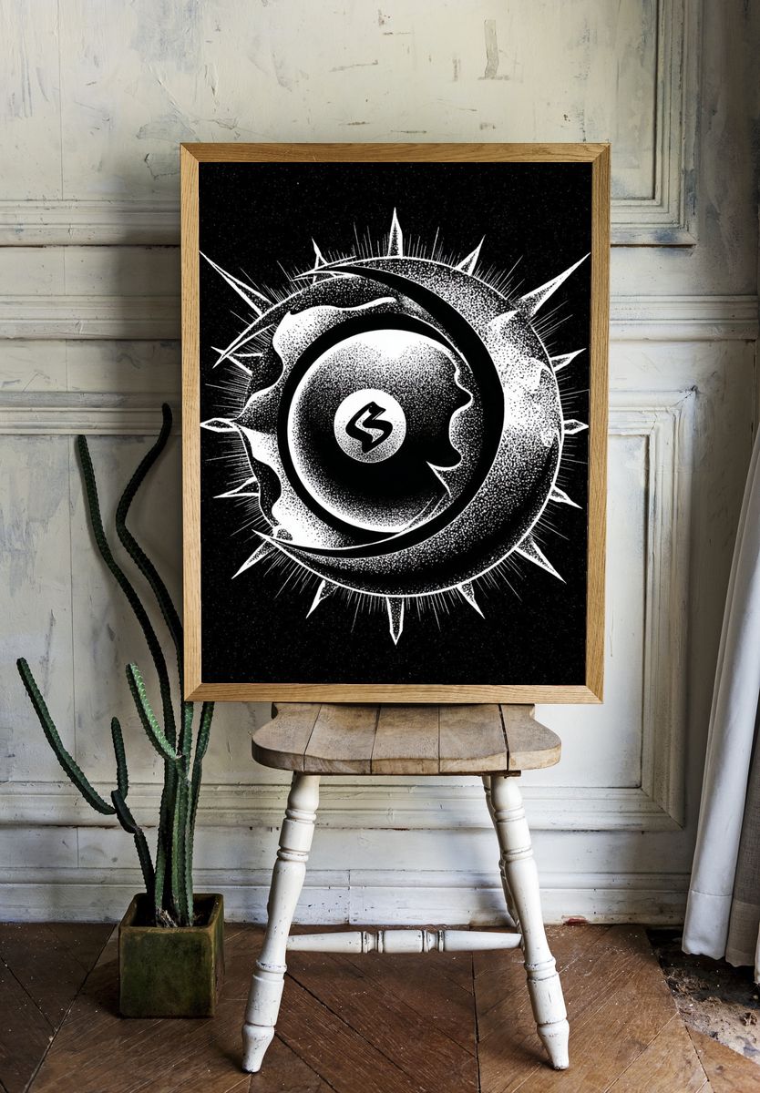 Celestial Eclipse Symbol Poster. room preview