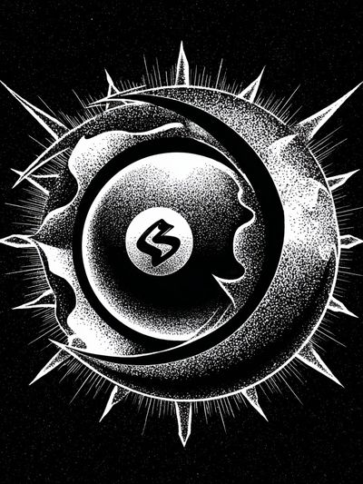Celestial Eclipse Symbol Poster. poster print