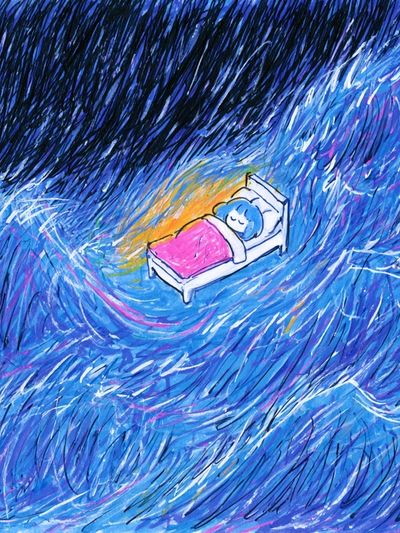Dreaming in the Storm Illustration Poster. poster print