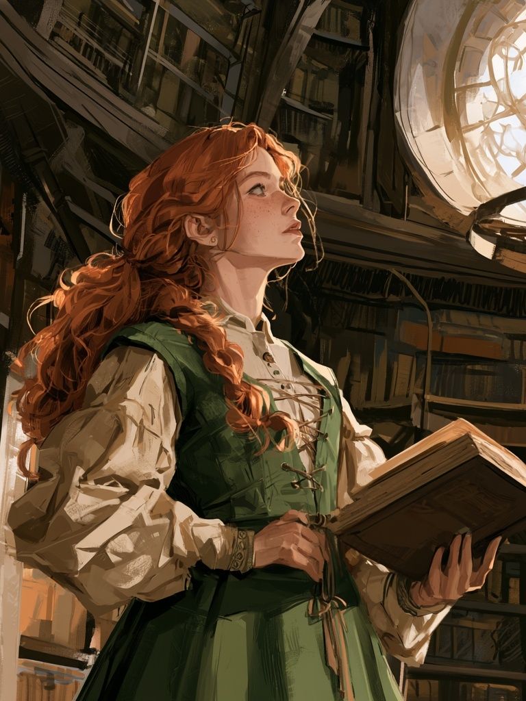 Library Reader Illustration Poster. poster — illustration art