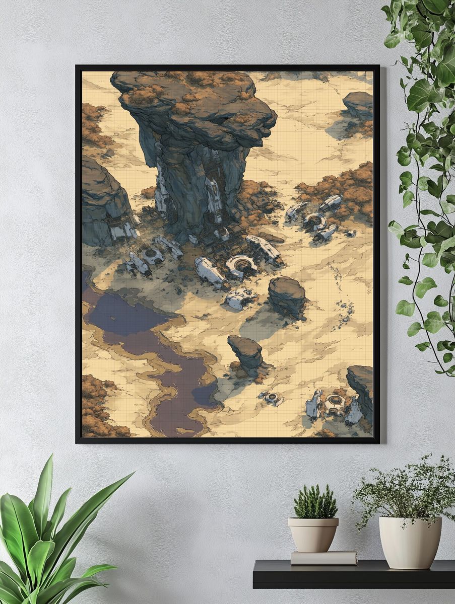 Sci-Fi Desert Outpost Poster. — room view 4