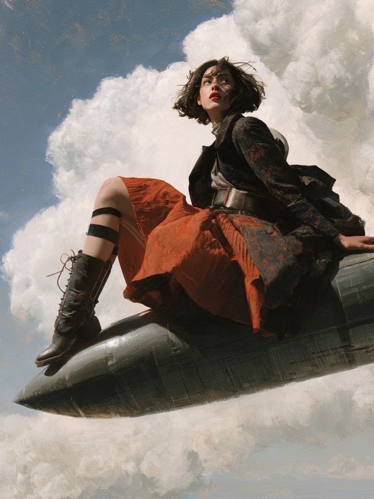Cloud Rider Fashion Poster. poster — illustration art