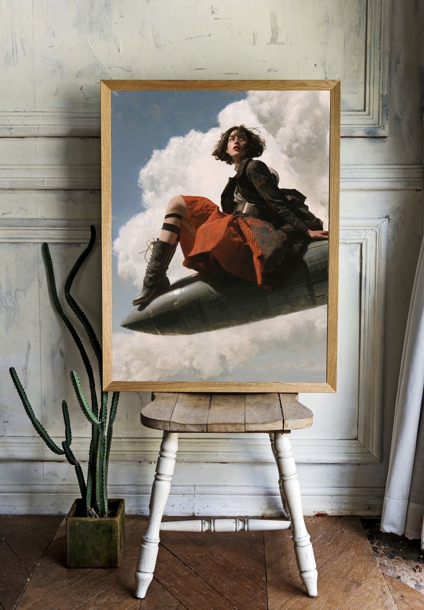 Cloud Rider Fashion Poster. room preview