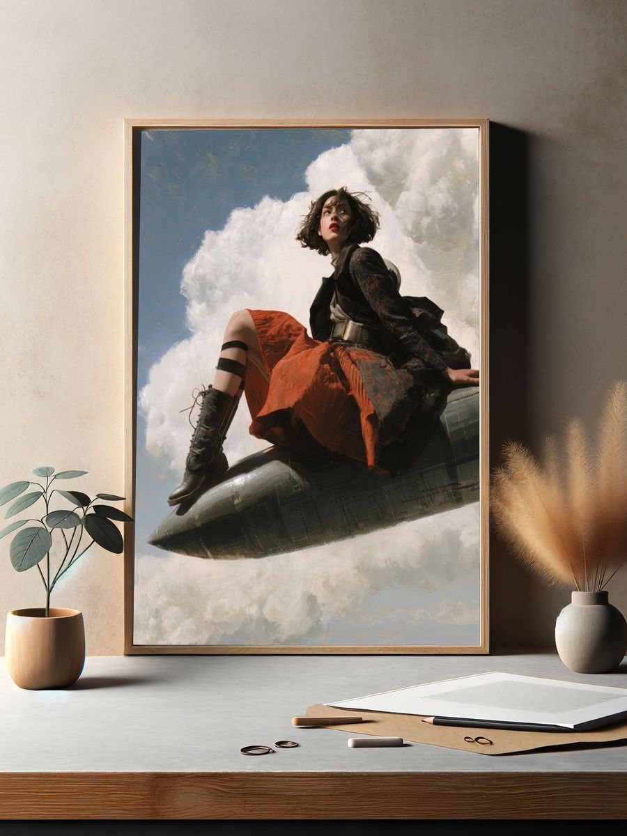 Cloud Rider Fashion Poster. — room view 2