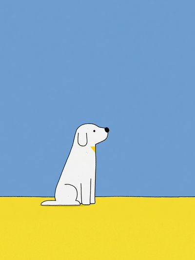 Minimal Dog Illustration Poster.