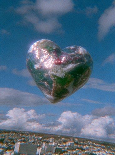 Floating Heart Sky Poster. poster detail