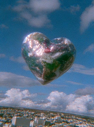 Floating Heart Sky Poster.