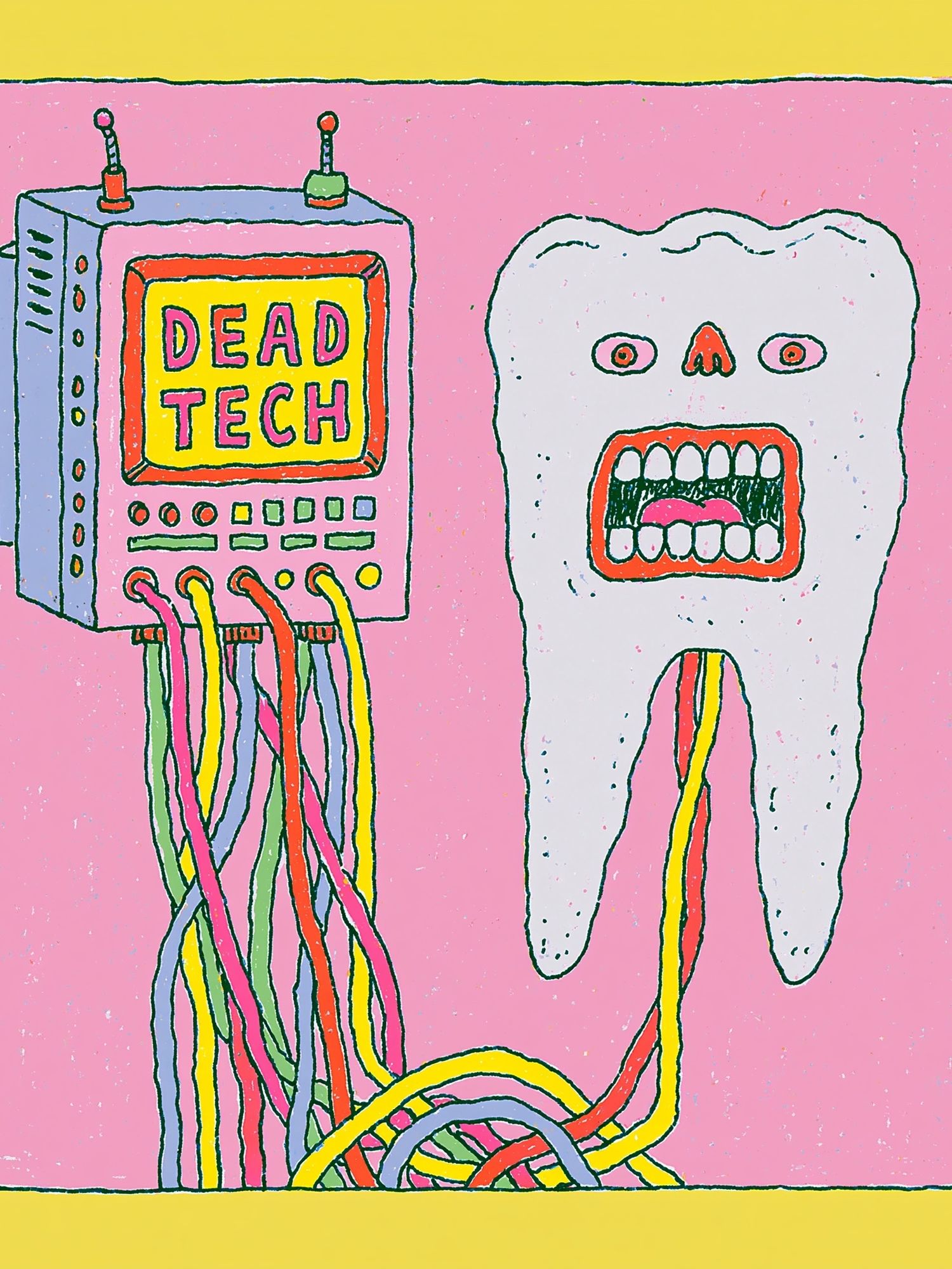 Dead Tech Surreal Illustration Poster. poster — illustration art