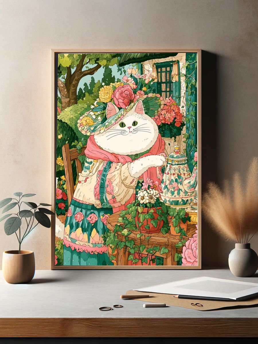 Surreal Knight Garden Poster. — room view 2