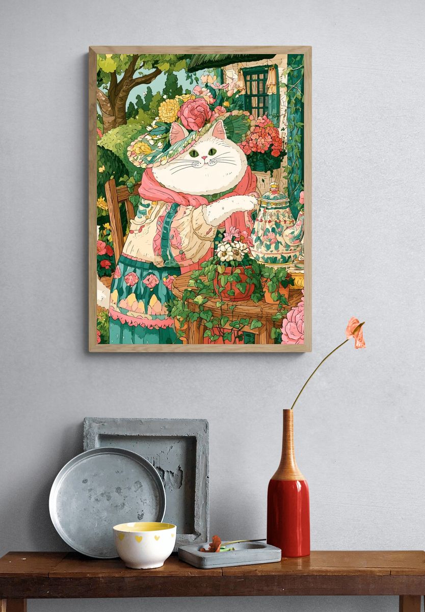 Surreal Knight Garden Poster. — room view 3