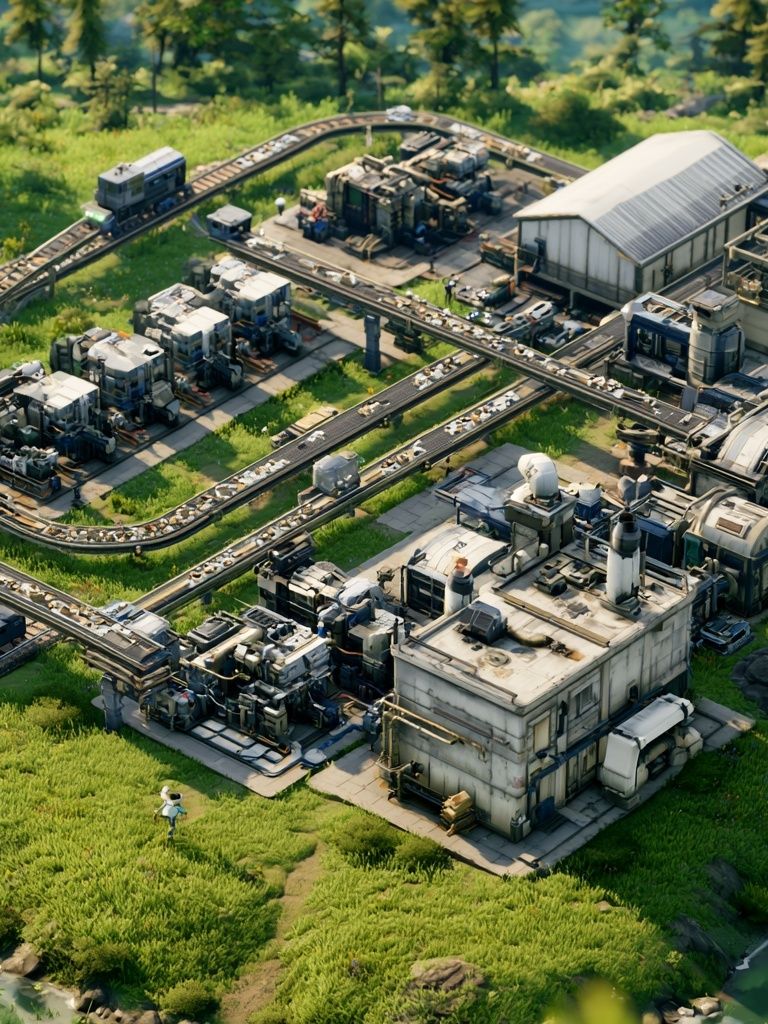 Industrial Base Landscape Print. poster detail