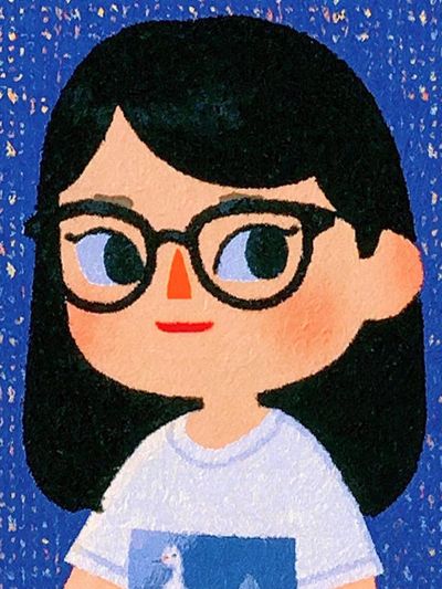 Girl with Glasses Illustration Poster. poster
