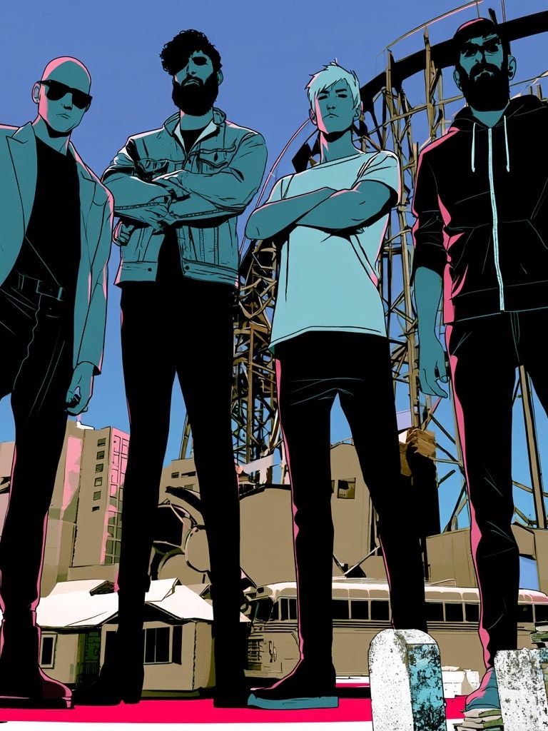 Stylized Band Portrait Poster. poster detail