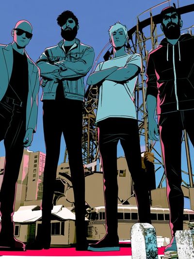 Stylized Band Portrait Poster. poster