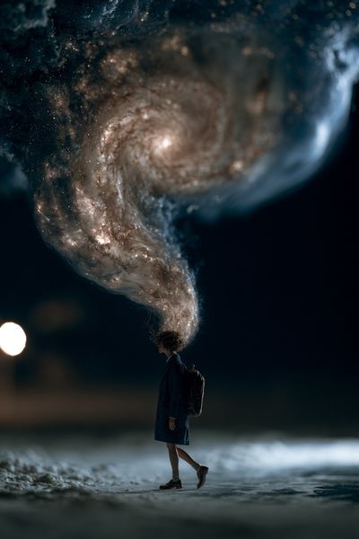 Surreal Galaxy Dreamscape Print. poster