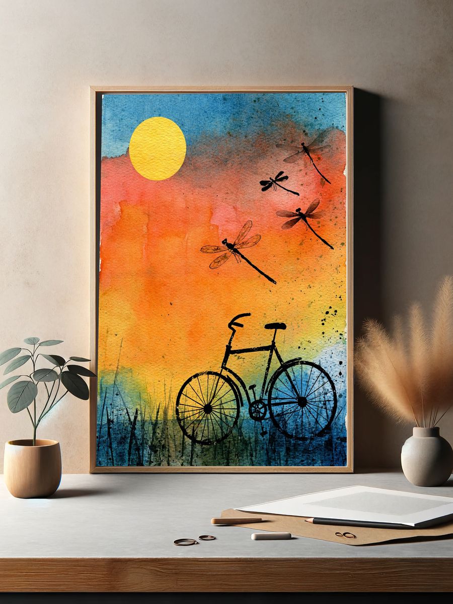 Coffee Drip Abstract Poster. — room view 2