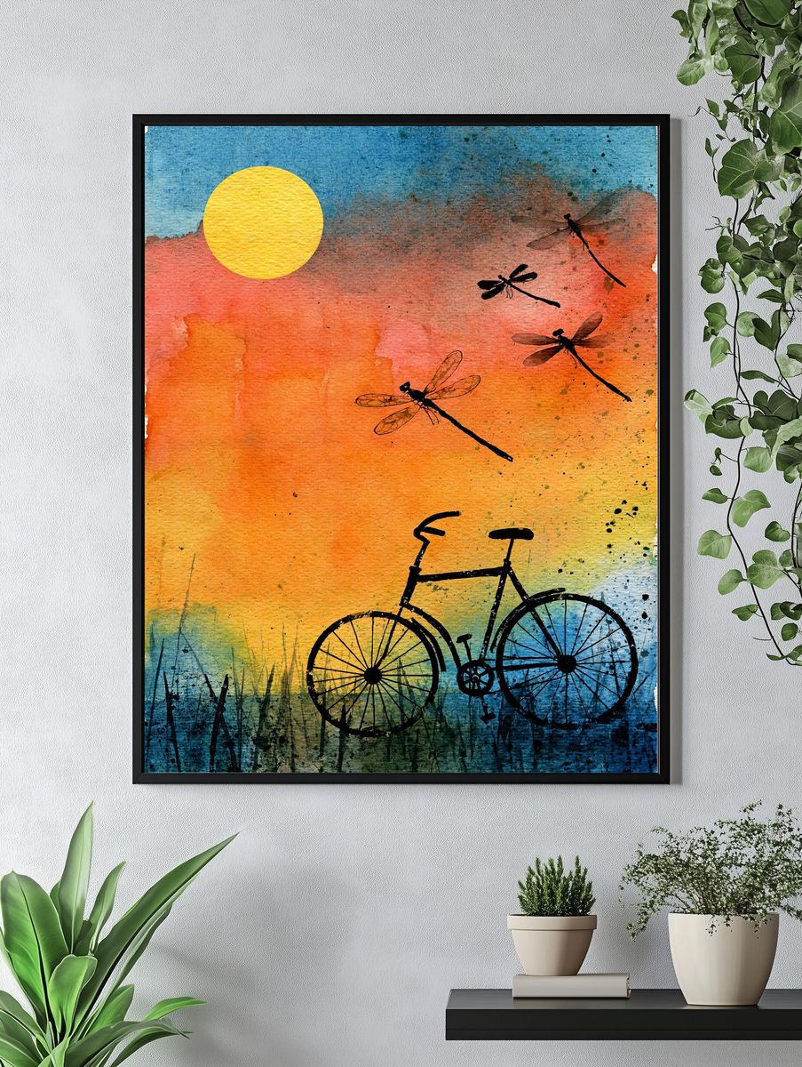 Coffee Drip Abstract Poster. — room view 4