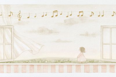 Dreamy Music Room Illustration Poster. poster
