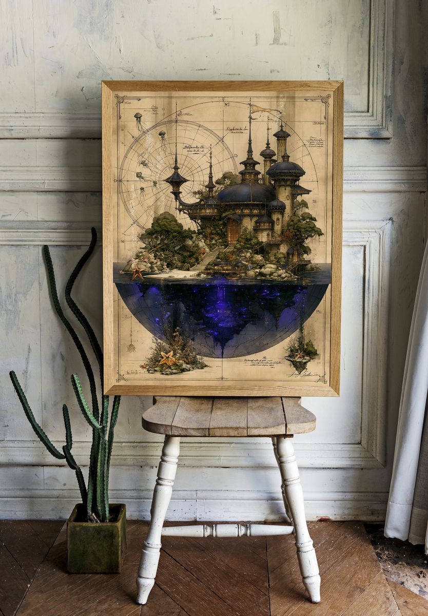Fantasy Island Observatory Print. room preview