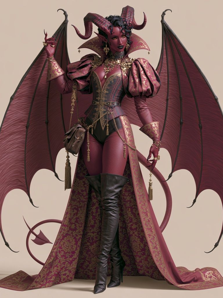 Demon Queen Fantasy Illustration Poster. poster detail