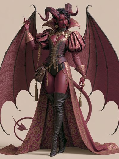 Demon Queen Fantasy Illustration Poster.