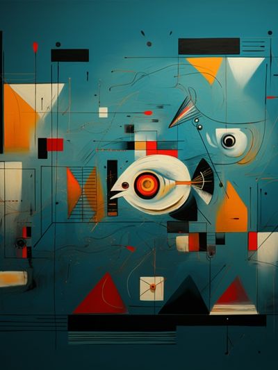 Abstract Fish Geometry Poster. poster