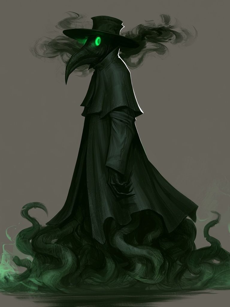 Plague Doctor Digital Art Poster. poster detail