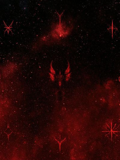 Crimson Nebula Sigils Poster.