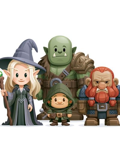 Fantasy RPG Characters Illustration Print.