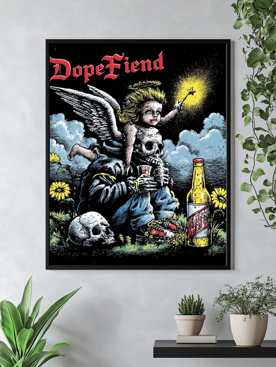 Dope Fiend Gothic Illustration Poster. — room view 4