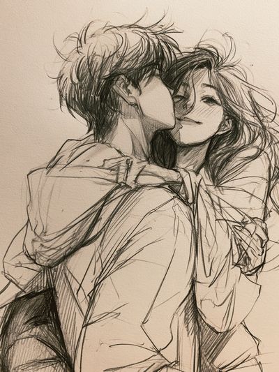 Tender Embrace Sketch Poster.
