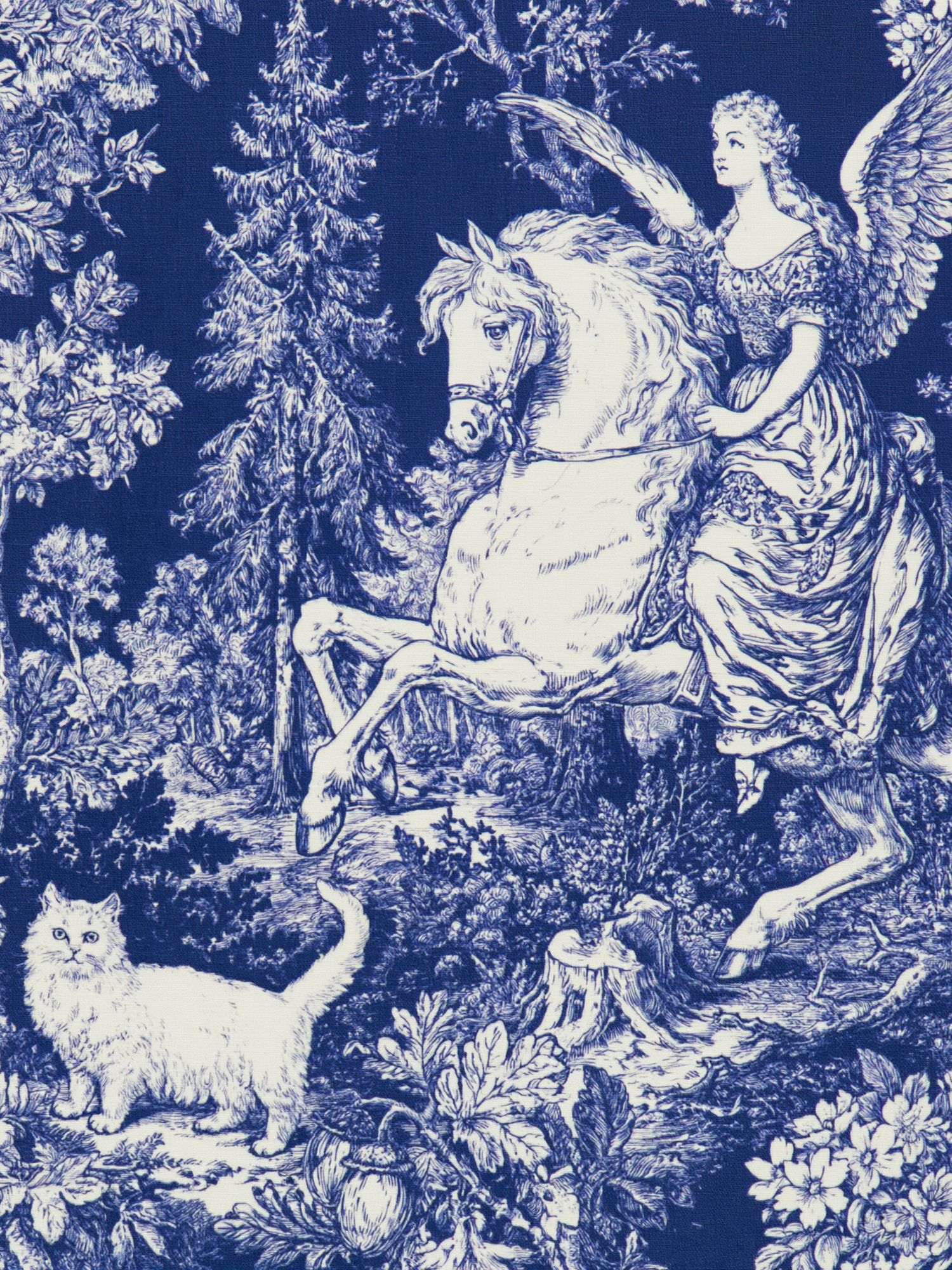 Angel on Horse Toile Print. poster detail