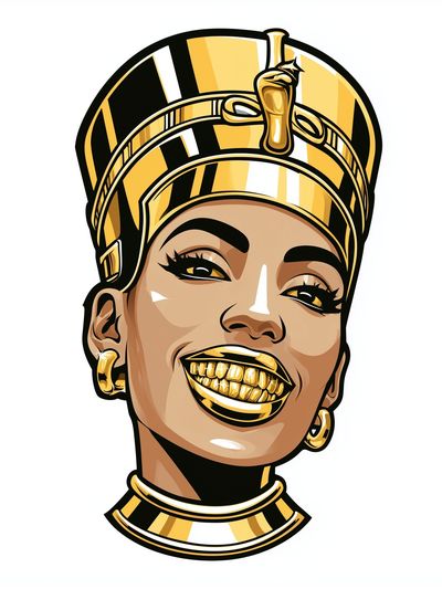 Golden Pharaoh Portrait Poster. poster