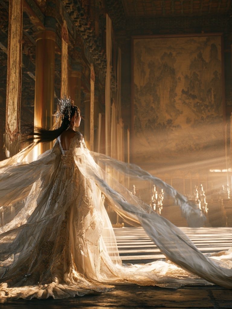 Ethereal Gown Hall Poster. poster — illustration art