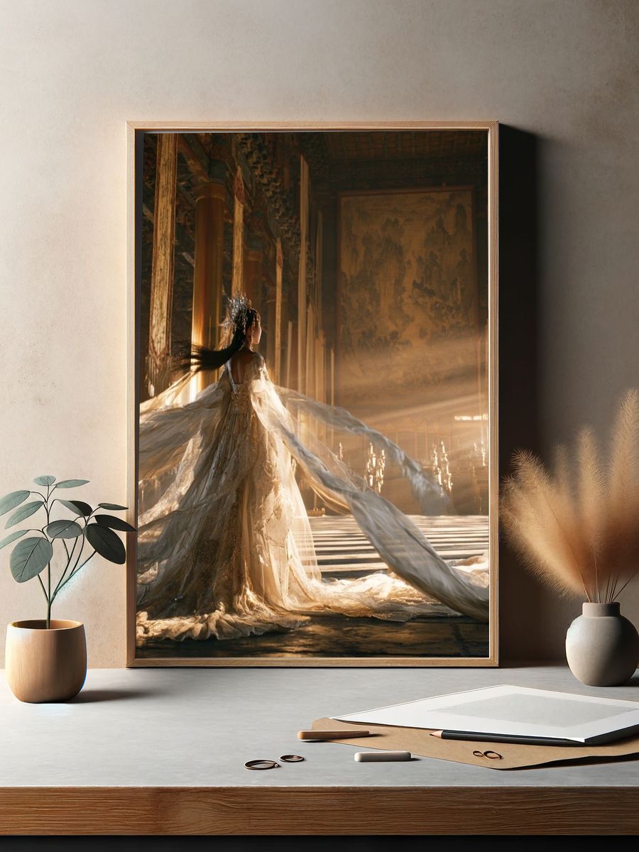 Ethereal Gown Hall Poster. — room view 2