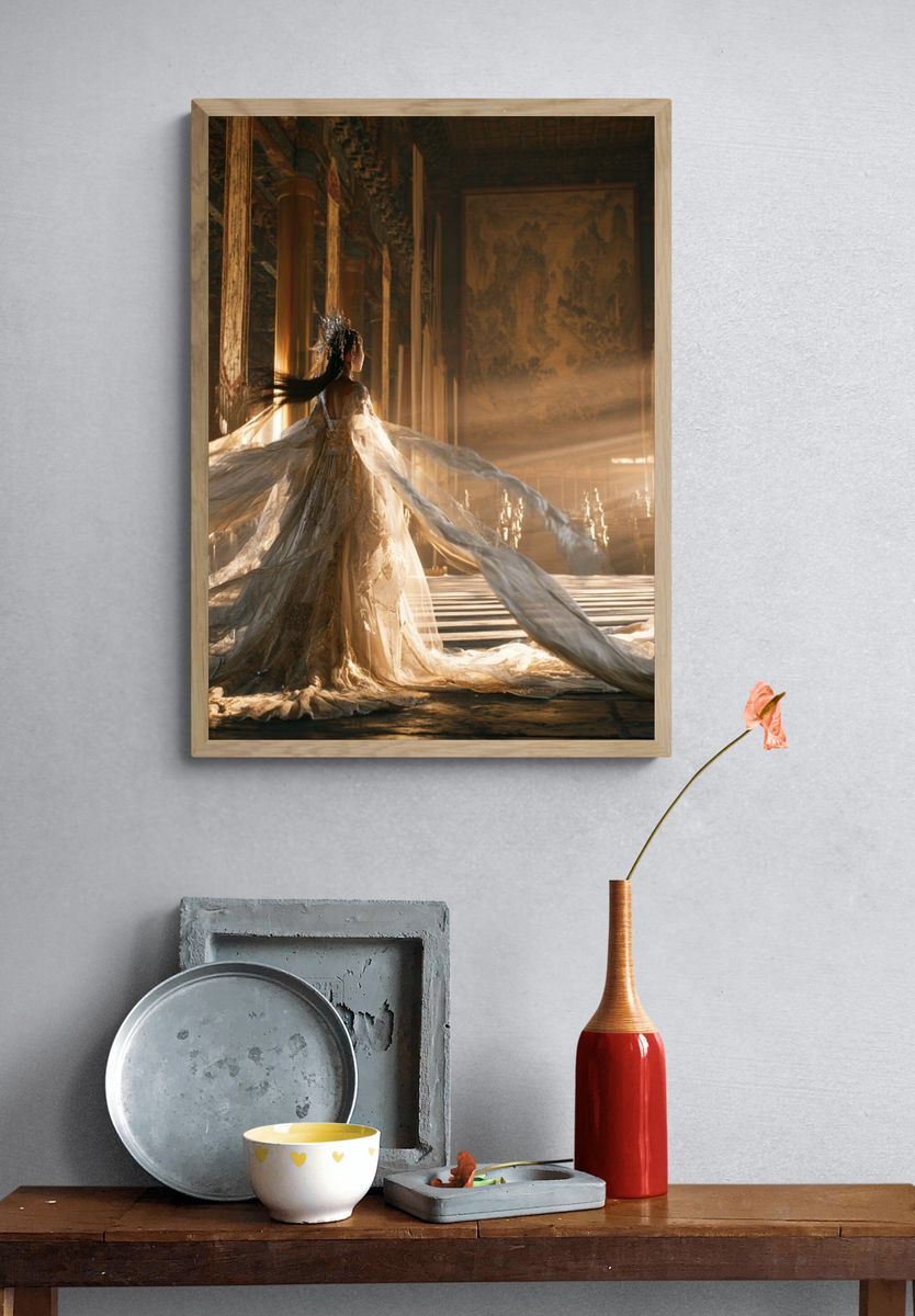 Ethereal Gown Hall Poster. — room view 3