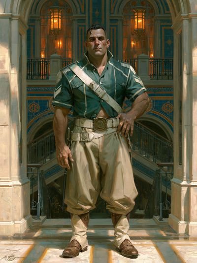 Regal Warrior Portrait Print. poster