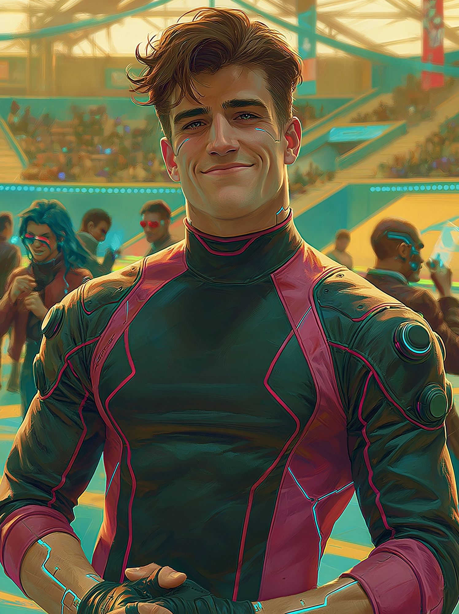 Futuristic Arena Portrait Poster. poster — illustration art