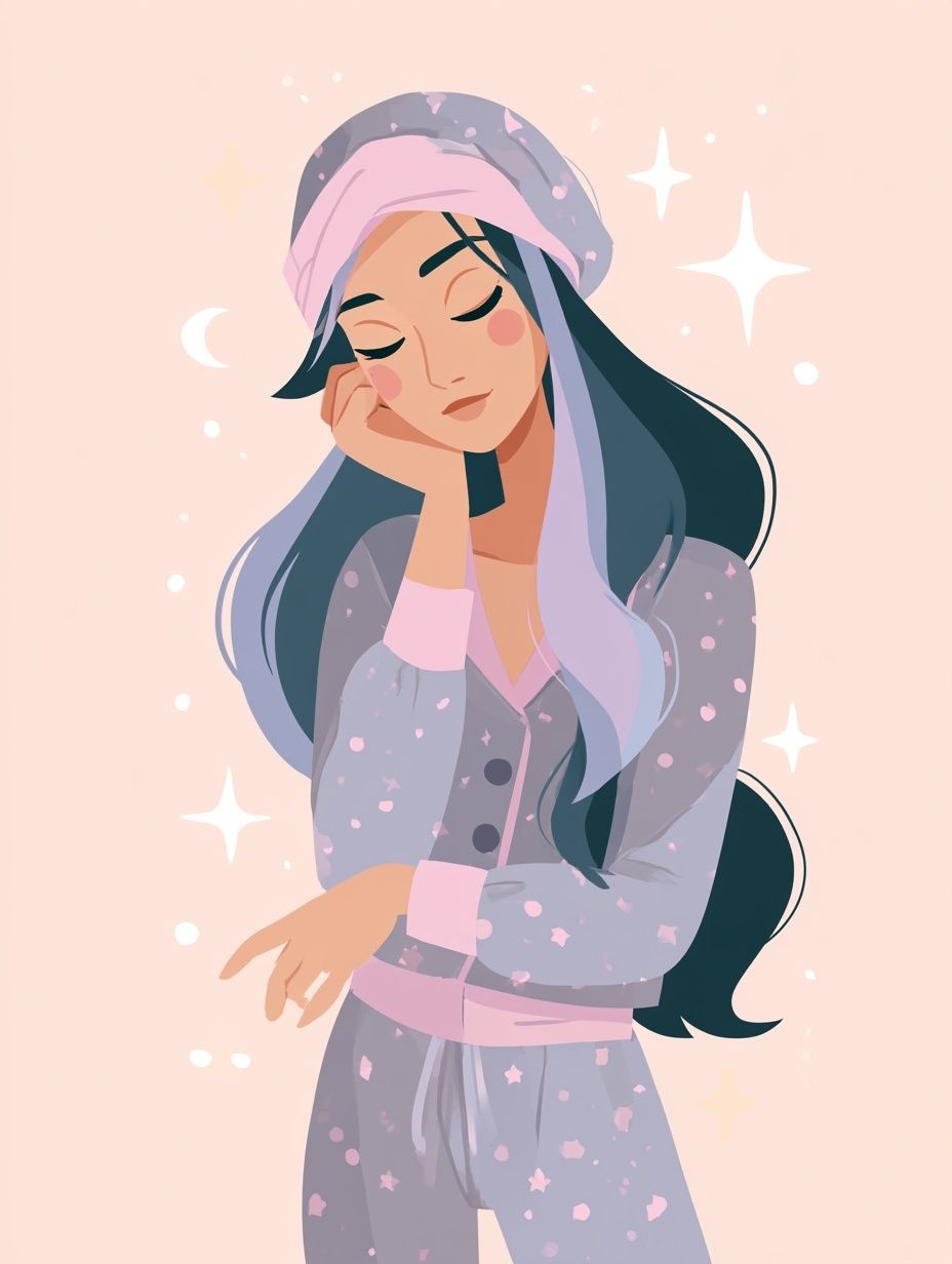 Dreamy Girl Illustration Poster. poster detail