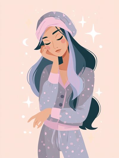 Dreamy Girl Illustration Poster. poster print