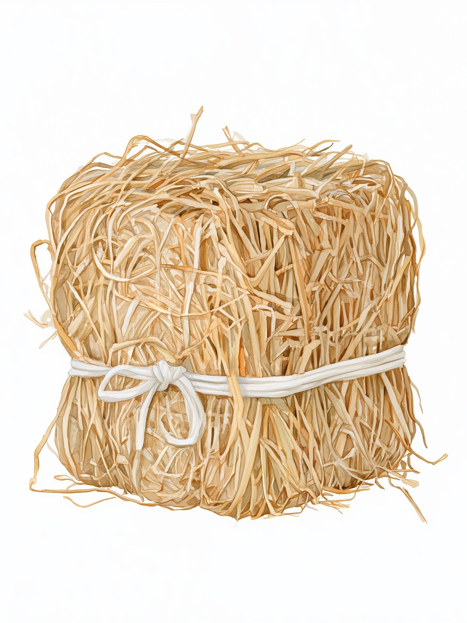 Straw Bale Still Life Print. poster — illustration art