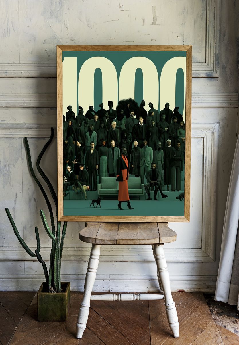 1000 Figures Fashion Illustration Poster. room preview