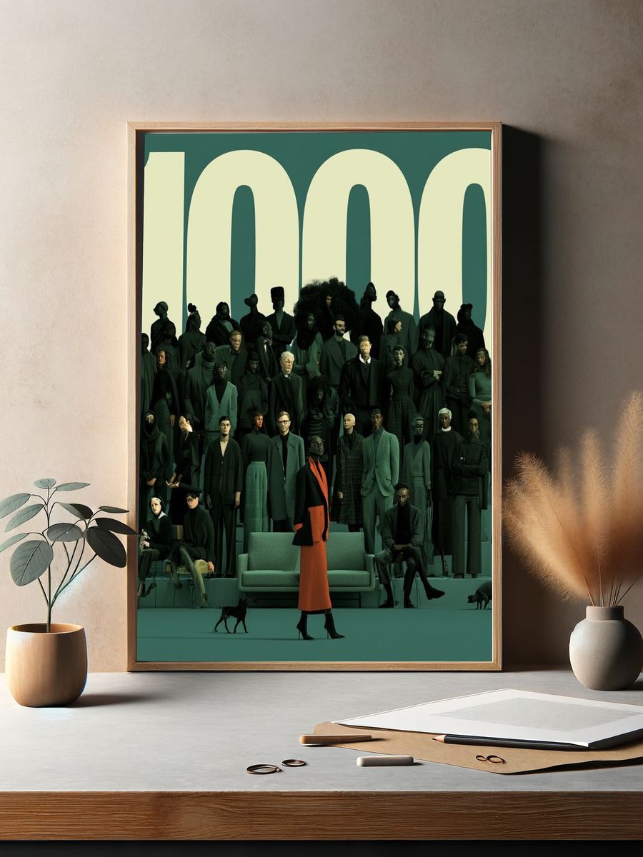 1000 Figures Fashion Illustration Poster. — room view 2